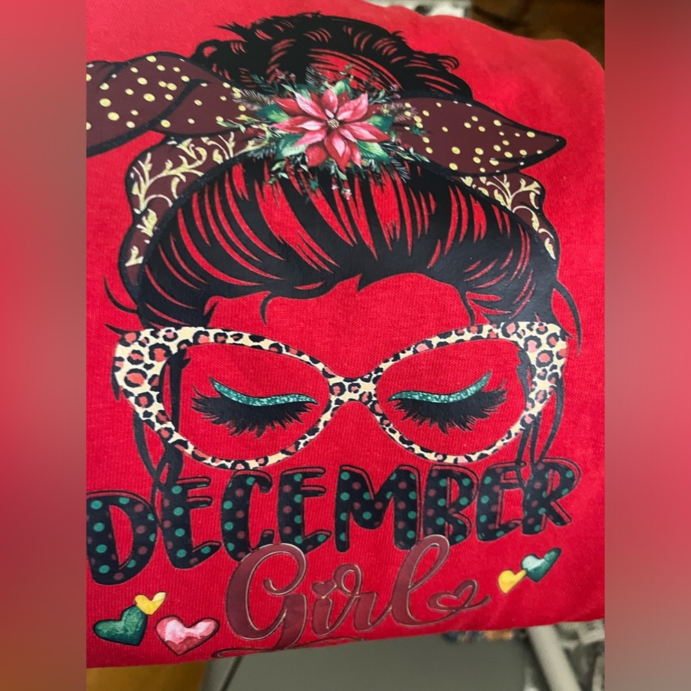 Custom made brand new December girl T-shirt